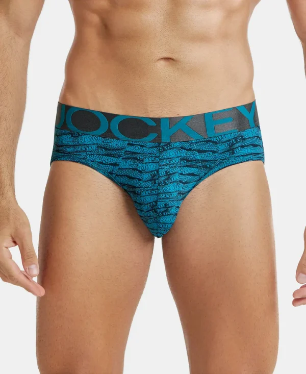Jockey Tactel Microfiber Elastane Stretch Printed Brief - IC29